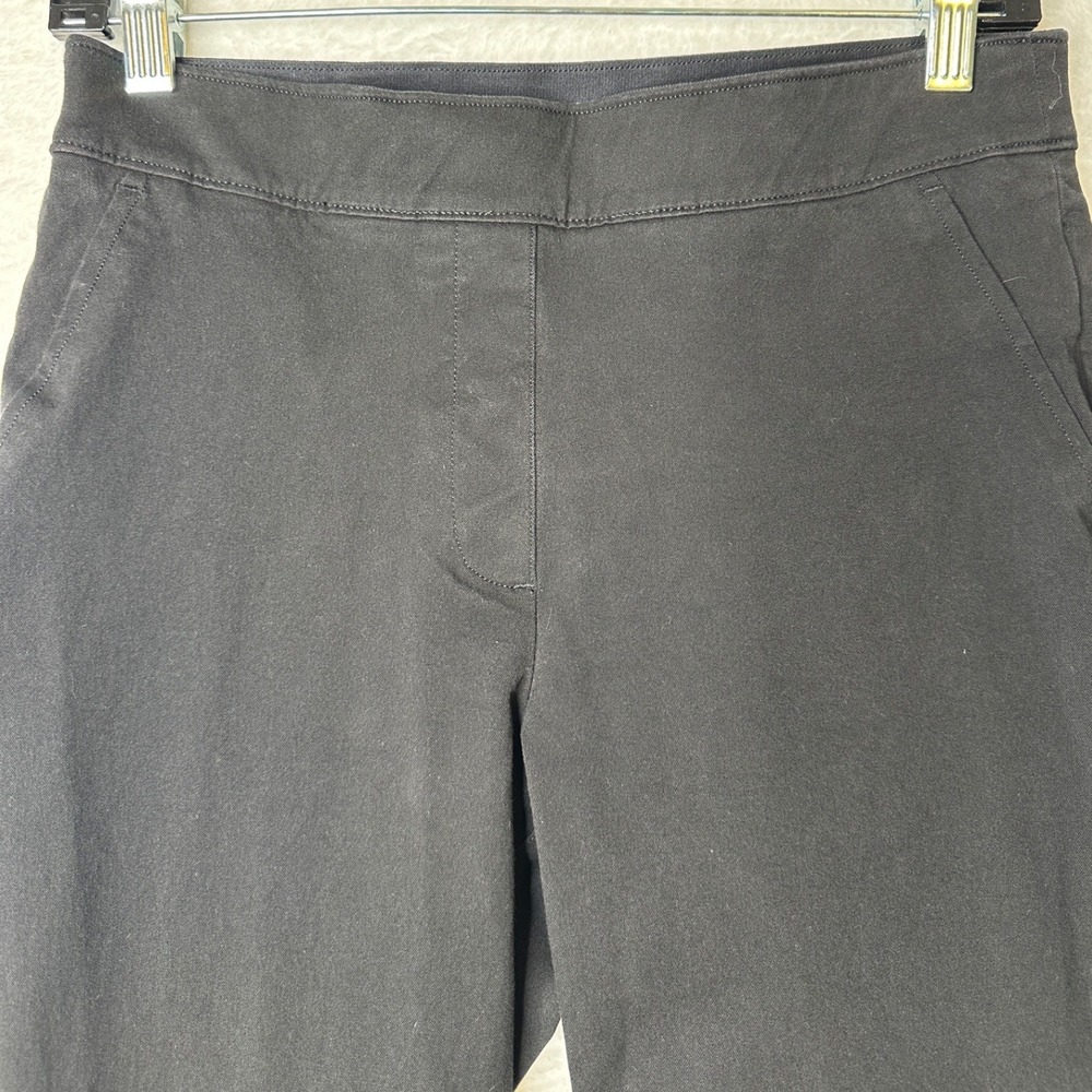 Spanx Stretch Twill Cropped Pants Women M Petite Black Pull On Pockets - Picture 5 of 8